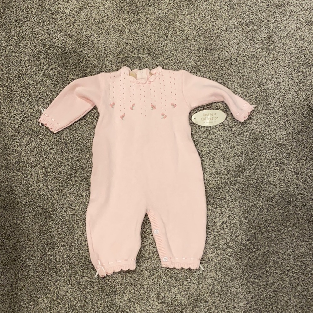 Baby girl pink romper 6m NWT